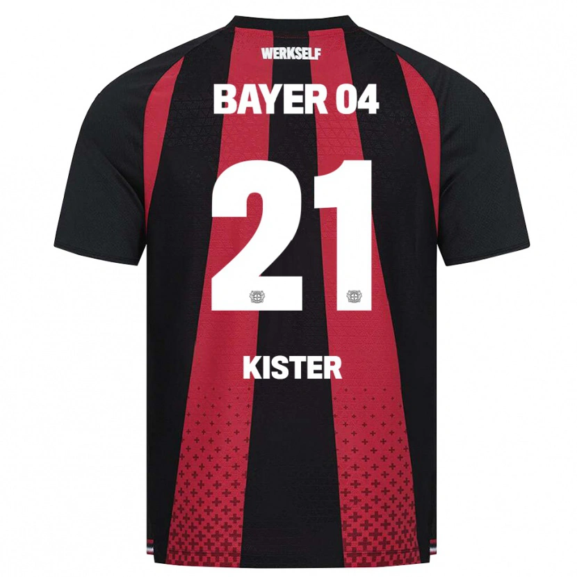 Danxen Bambino Maglia Akim Kister #21 Nero Bianco Rosso Kit Gara Home 2026/27 Maglietta