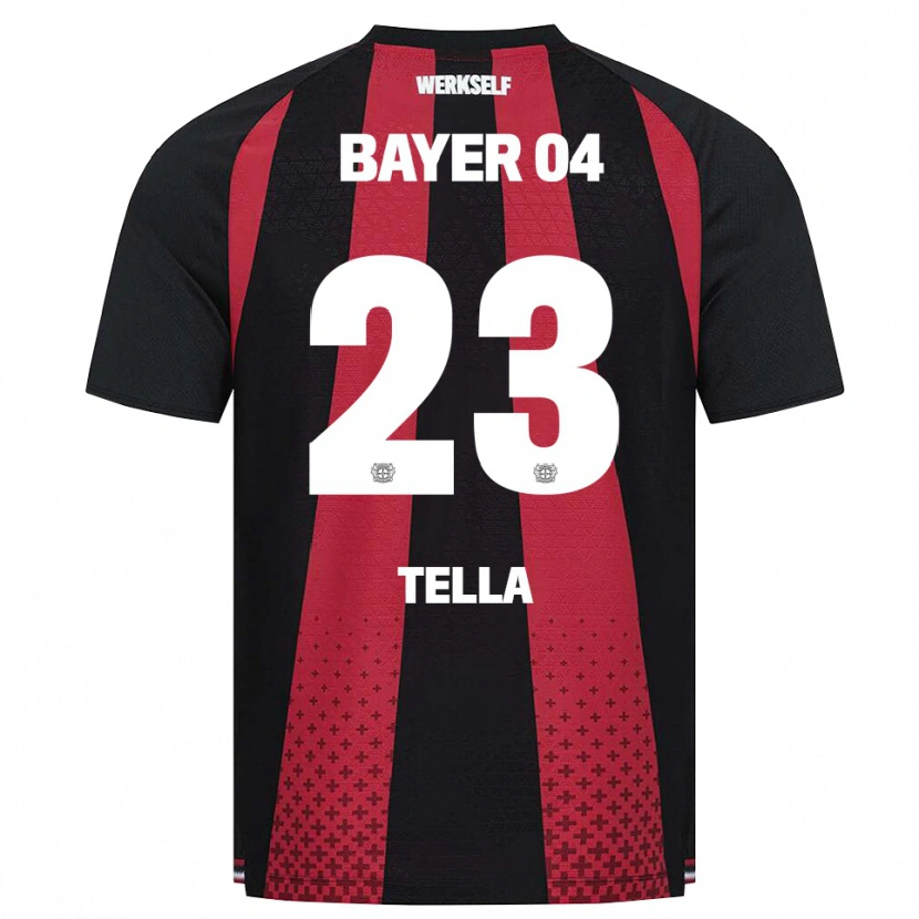 Danxen Bambino Maglia Nathan Tella #23 Nero Bianco Rosso Kit Gara Home 2026/27 Maglietta
