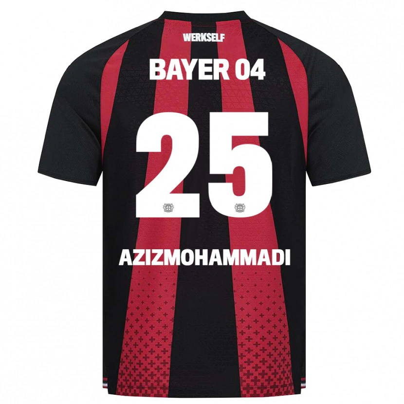 Danxen Bambino Maglia Mick Aziz Mohammadi #25 Nero Bianco Rosso Kit Gara Home 2026/27 Maglietta