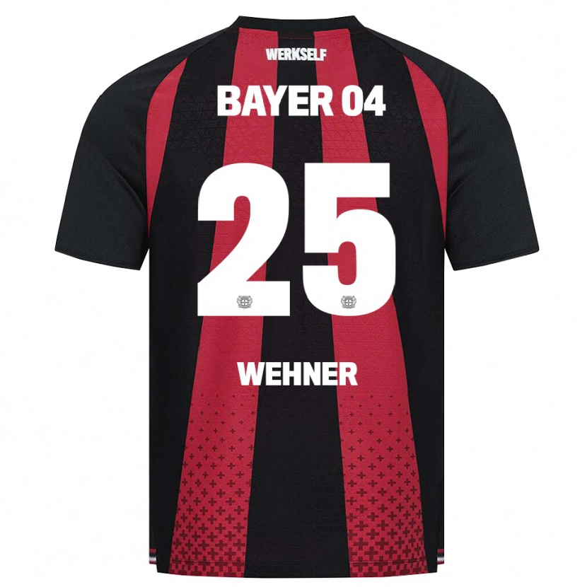 Danxen Bambino Maglia Luca Wehner #25 Nero Bianco Rosso Kit Gara Home 2026/27 Maglietta