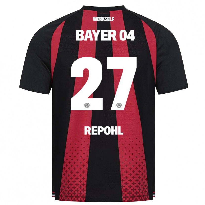 Danxen Bambino Maglia Friederike Repohl #27 Nero Bianco Rosso Kit Gara Home 2026/27 Maglietta