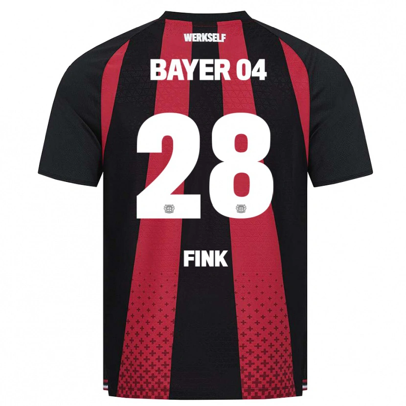 Danxen Bambino Maglia Felix Fink #28 Nero Bianco Rosso Kit Gara Home 2026/27 Maglietta