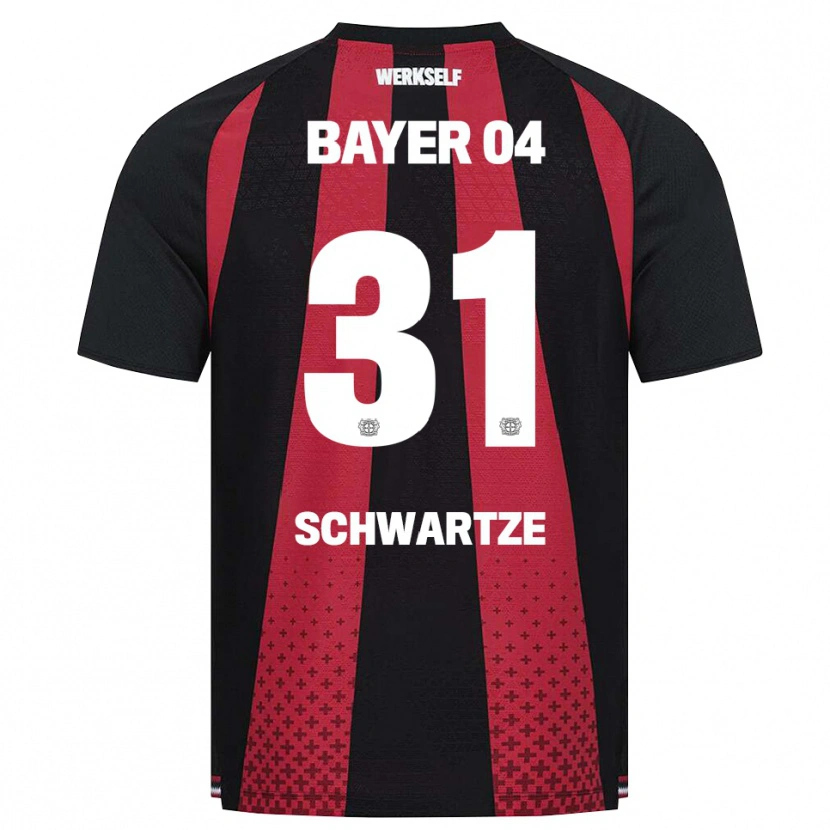 Danxen Bambino Maglia Paula Schwartze #31 Nero Bianco Rosso Kit Gara Home 2026/27 Maglietta