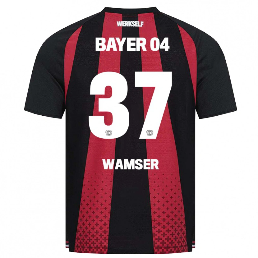 Danxen Bambino Maglia Carlotta Wamser #37 Nero Bianco Rosso Kit Gara Home 2026/27 Maglietta
