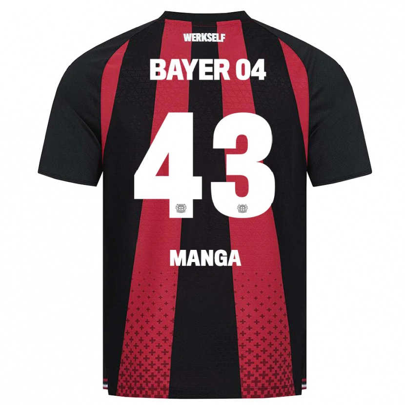 Danxen Bambino Maglia Edmond Manga #43 Nero Bianco Rosso Kit Gara Home 2026/27 Maglietta