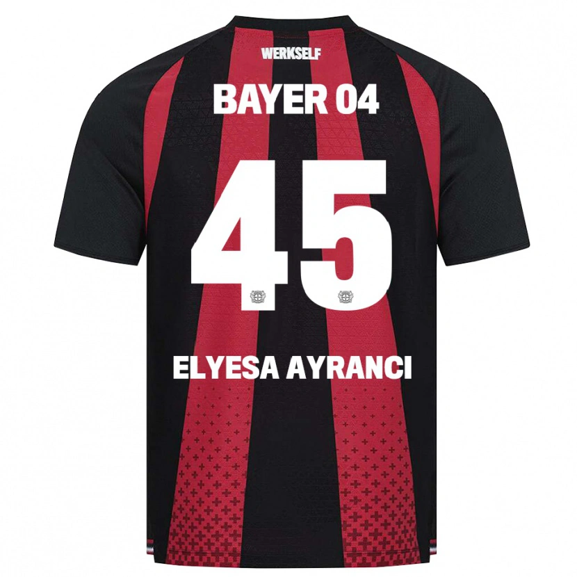 Danxen Bambino Maglia Yuşa Elyesa Ayrancı #45 Nero Bianco Rosso Kit Gara Home 2026/27 Maglietta
