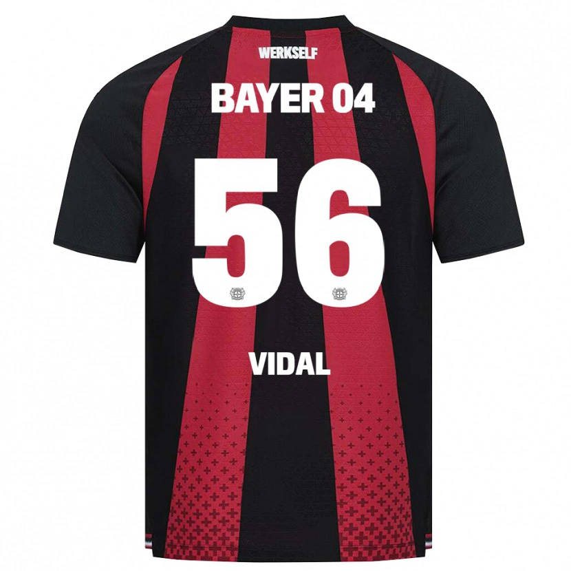 Danxen Bambino Maglia Juliette Vidal #56 Nero Bianco Rosso Kit Gara Home 2026/27 Maglietta