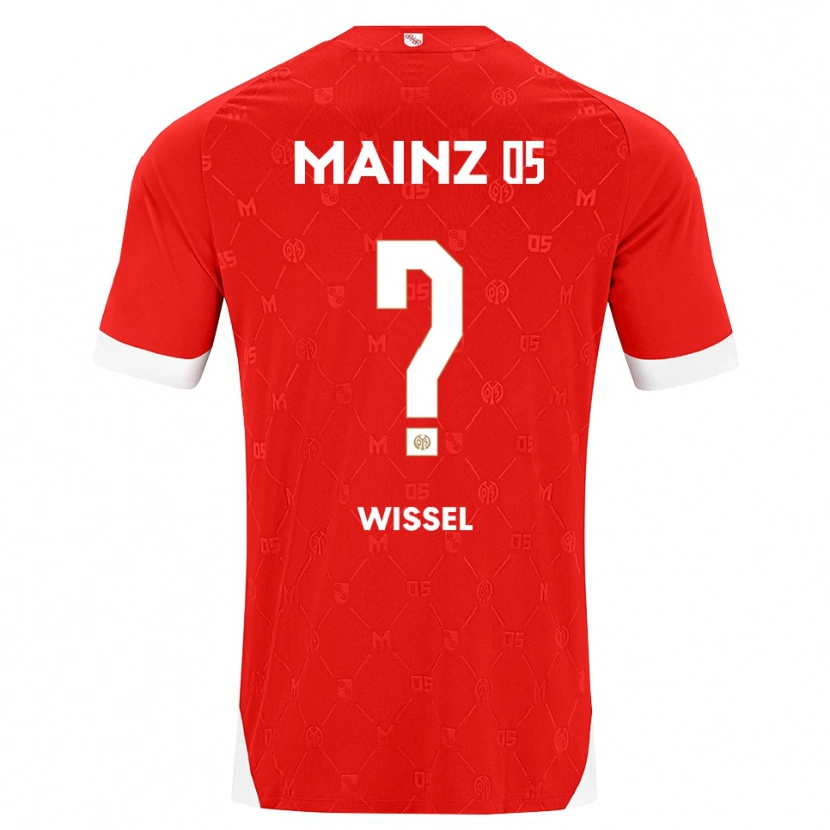 Danxen Bambino Maglia Theo Wissel #0 Rosso Bianco Kit Gara Home 2026/27 Maglietta
