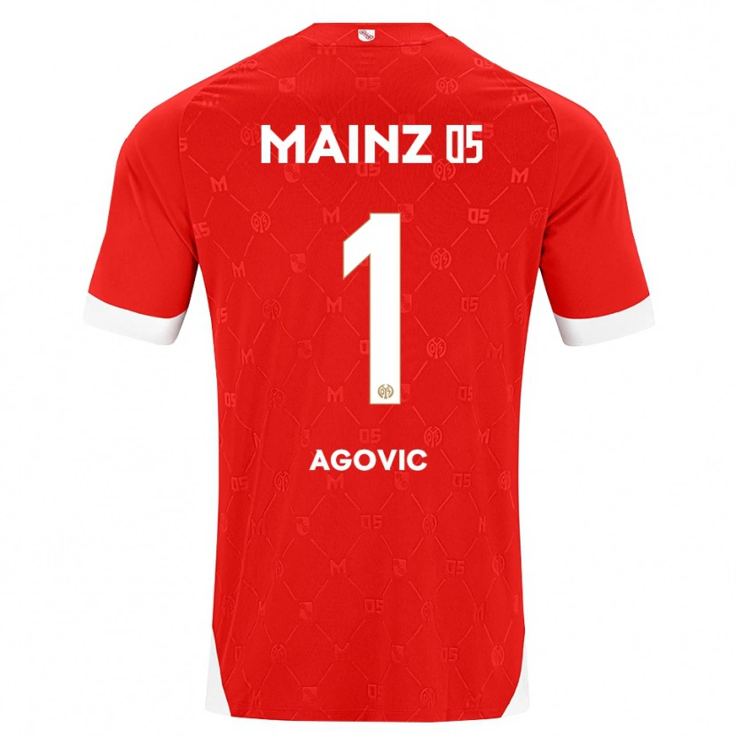 Danxen Bambino Maglia Daris Agovic #1 Rosso Bianco Kit Gara Home 2026/27 Maglietta