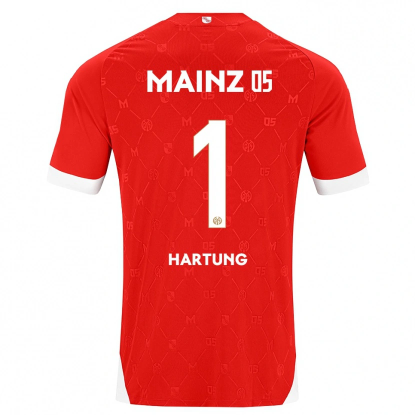 Danxen Bambino Maglia Nick Hartung #1 Rosso Bianco Kit Gara Home 2026/27 Maglietta