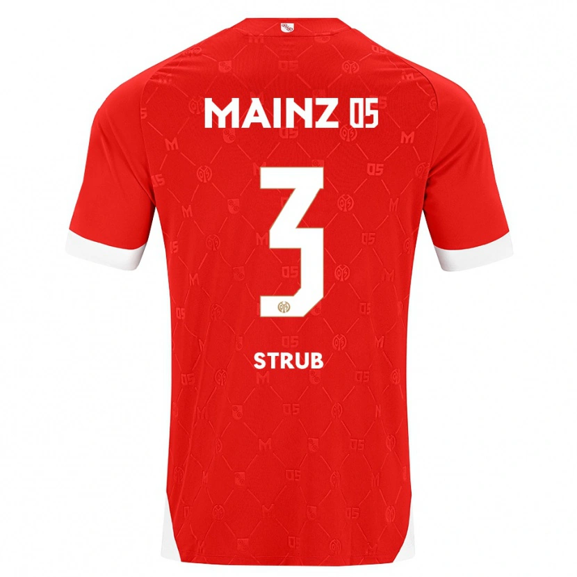 Danxen Bambino Maglia Jona Strub #3 Rosso Bianco Kit Gara Home 2026/27 Maglietta