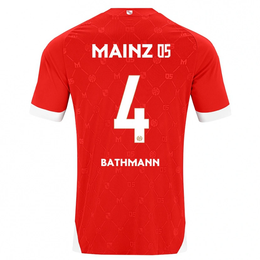 Danxen Bambino Maglia Kara Bathmann #4 Rosso Bianco Kit Gara Home 2026/27 Maglietta