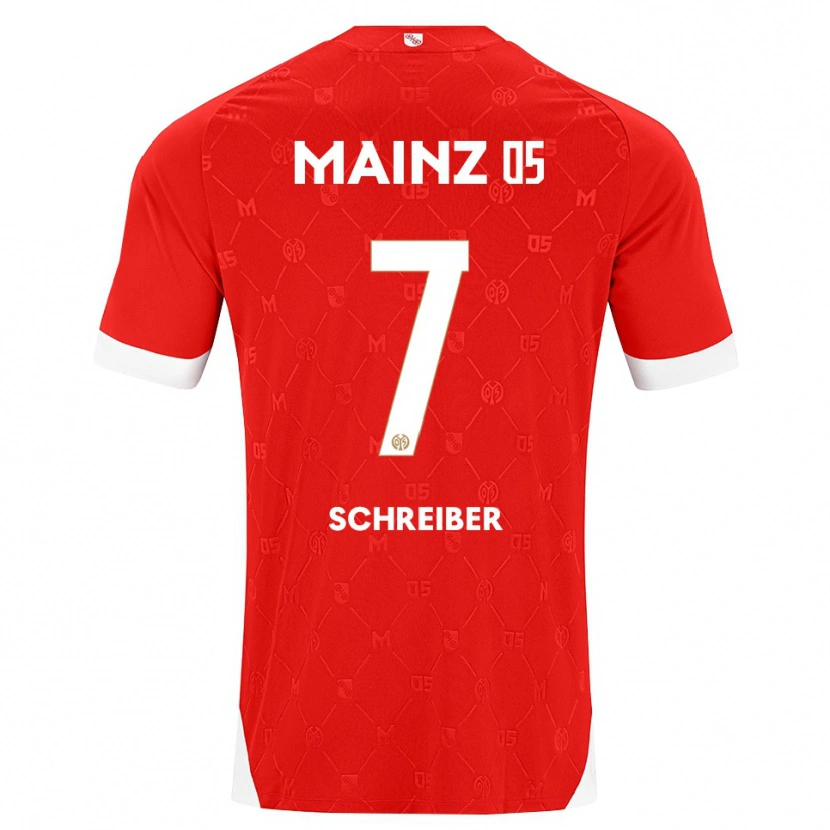 Danxen Bambino Maglia Max Schreiber #7 Rosso Bianco Kit Gara Home 2026/27 Maglietta