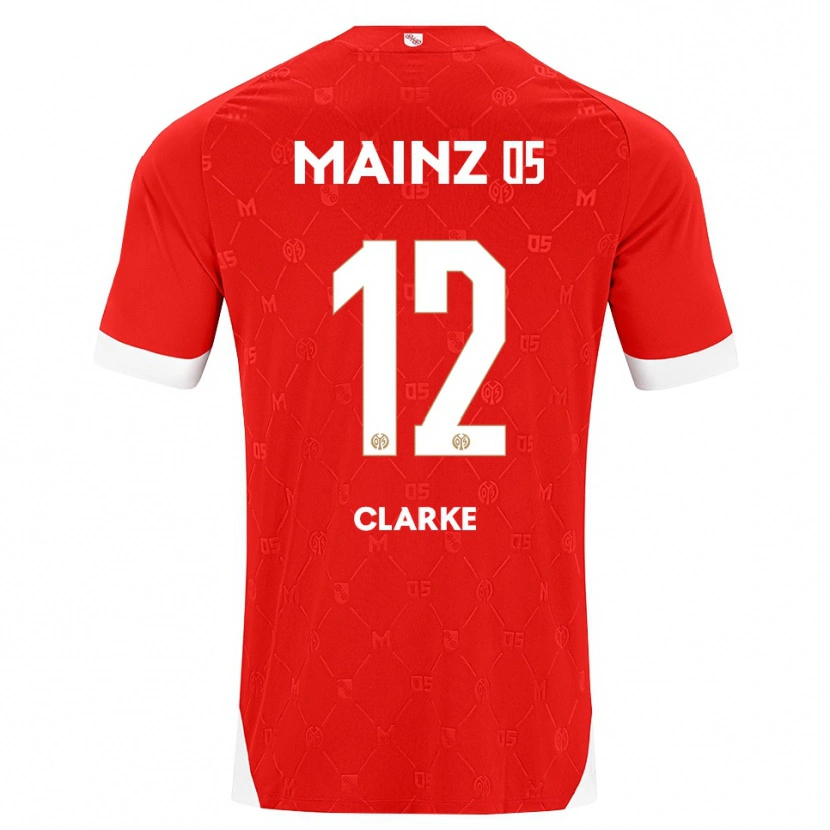 Danxen Bambino Maglia Sarah Clarke #12 Rosso Bianco Kit Gara Home 2026/27 Maglietta