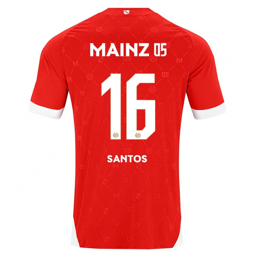 Danxen Bambino Maglia Fabio Da Silva Santos #16 Rosso Bianco Kit Gara Home 2026/27 Maglietta