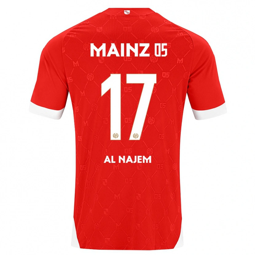 Danxen Bambino Maglia Salma Al Najem #17 Rosso Bianco Kit Gara Home 2026/27 Maglietta