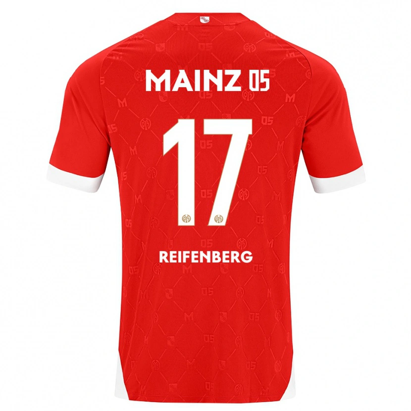 Danxen Bambino Maglia Michelle Reifenberg #17 Rosso Bianco Kit Gara Home 2026/27 Maglietta