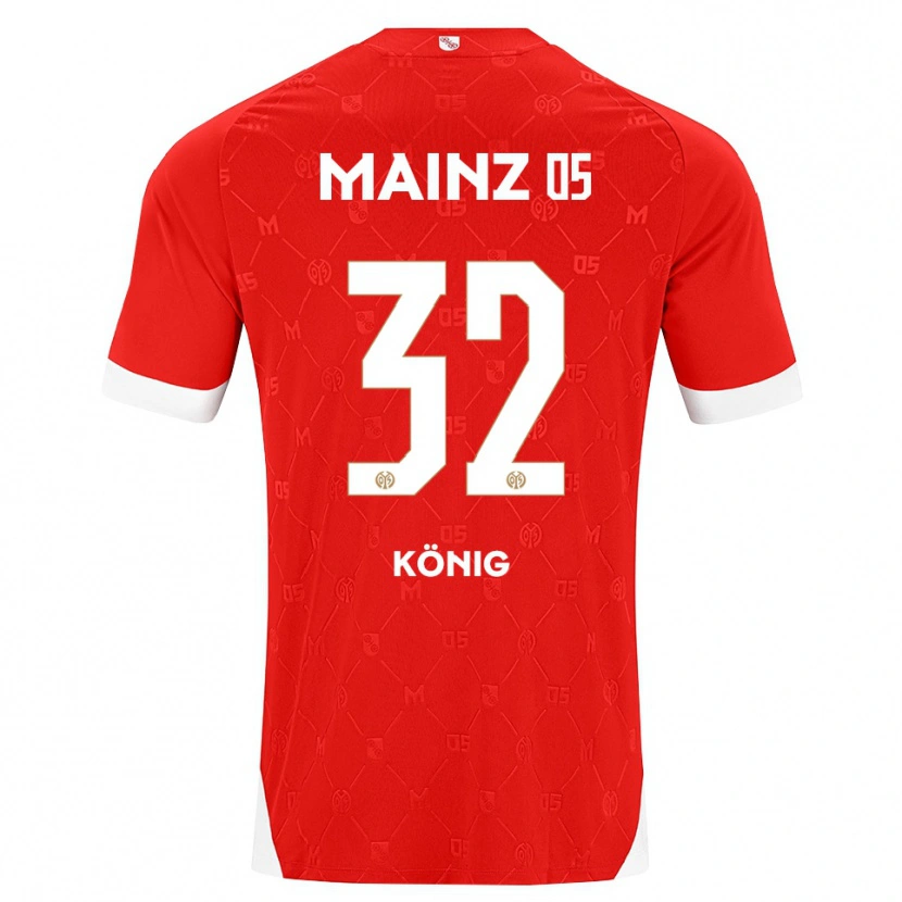 Danxen Bambino Maglia Raúl König #32 Rosso Bianco Kit Gara Home 2026/27 Maglietta
