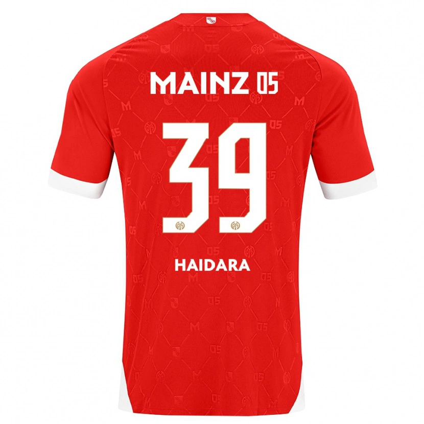 Danxen Bambino Maglia Alynho Haidara #39 Rosso Bianco Kit Gara Home 2026/27 Maglietta