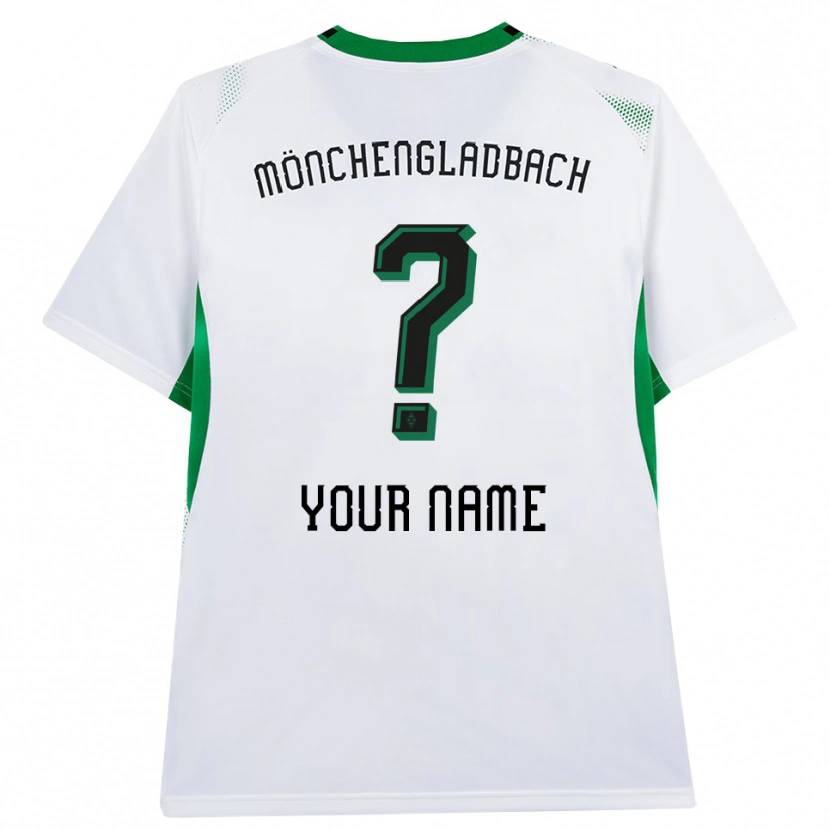 Danxen Bambino Maglia Il Tuo Nome #0 Bianco Nero Verde Kit Gara Home 2026/27 Maglietta