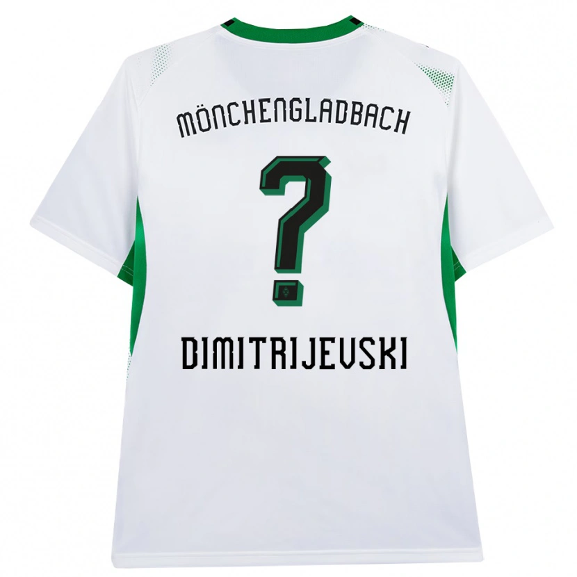 Danxen Bambino Maglia Maximilian Dimitrijevski #0 Bianco Nero Verde Kit Gara Home 2026/27 Maglietta
