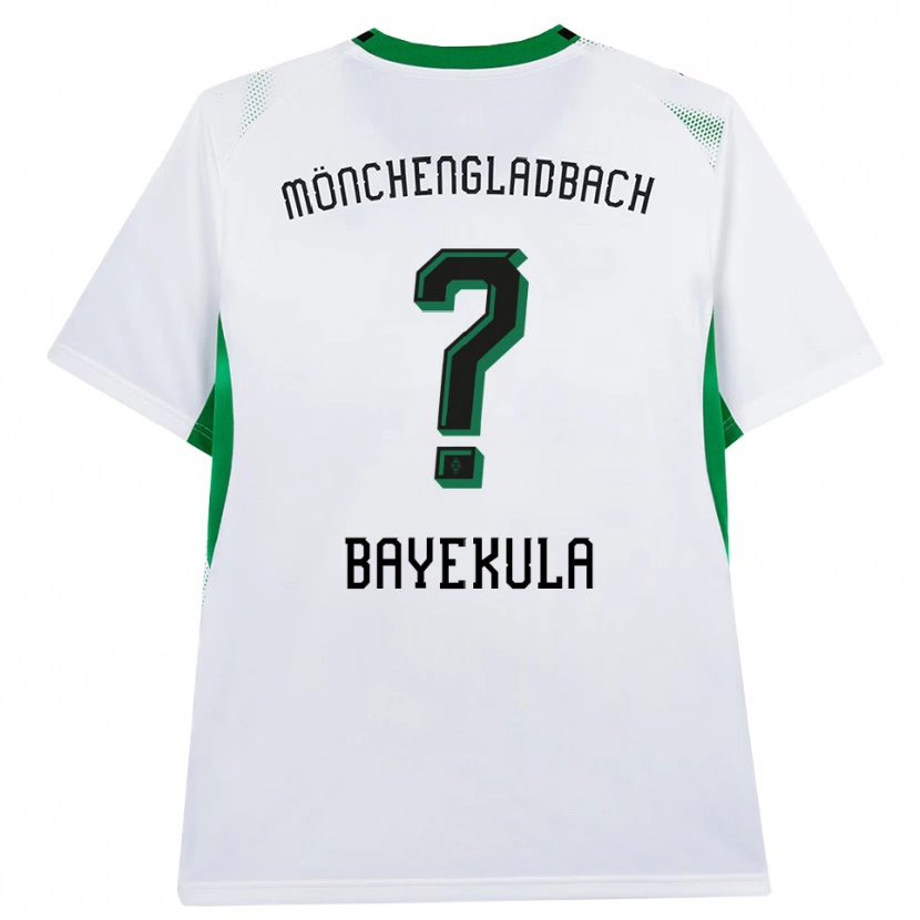Danxen Bambino Maglia Emilyo Bayekula #0 Bianco Nero Verde Kit Gara Home 2026/27 Maglietta