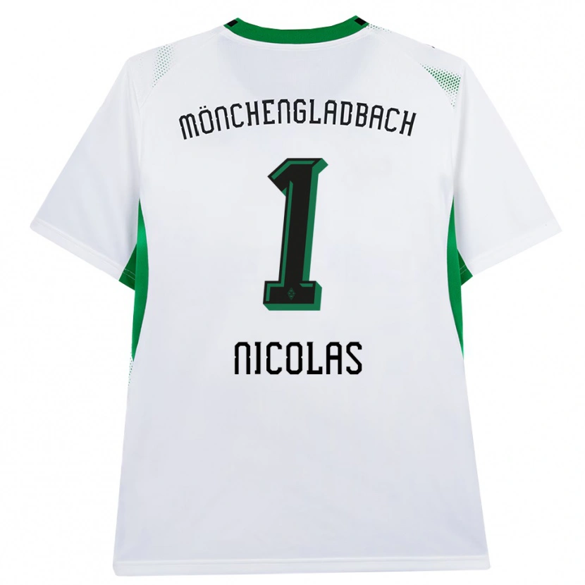 Danxen Bambino Maglia Moritz Nicolas #1 Bianco Nero Verde Kit Gara Home 2026/27 Maglietta
