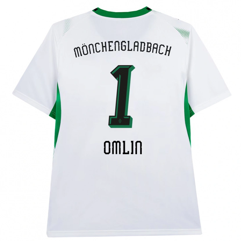 Danxen Bambino Maglia Jonas Omlin #1 Bianco Nero Verde Kit Gara Home 2026/27 Maglietta