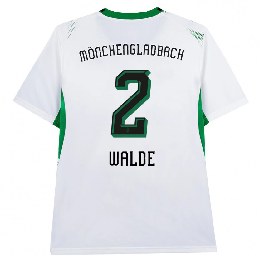 Danxen Bambino Maglia Simon Walde #2 Bianco Nero Verde Kit Gara Home 2026/27 Maglietta