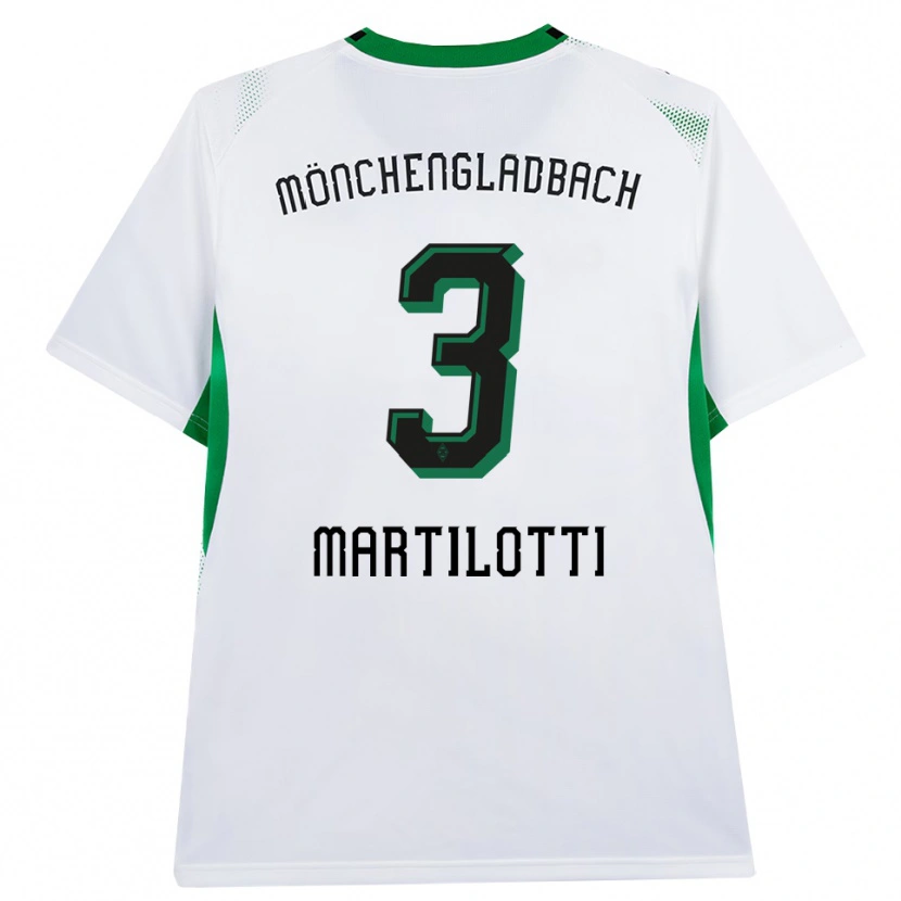 Danxen Bambino Maglia Francesco Martilotti #3 Bianco Nero Verde Kit Gara Home 2026/27 Maglietta