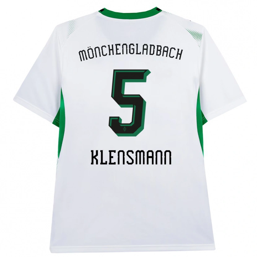Danxen Bambino Maglia Paula Klensmann #5 Bianco Nero Verde Kit Gara Home 2026/27 Maglietta