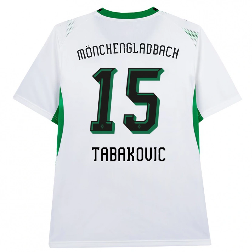 Danxen Bambino Maglia Haris Tabakovic #15 Bianco Nero Verde Kit Gara Home 2026/27 Maglietta