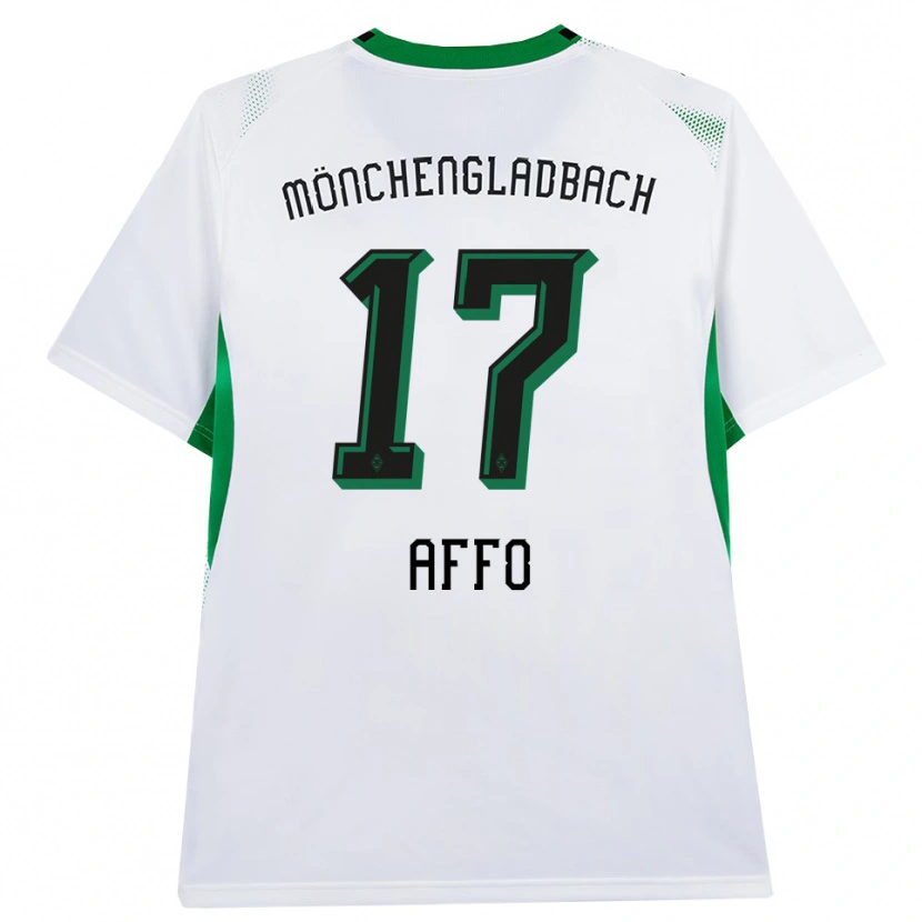 Danxen Bambino Maglia Karim Affo #17 Bianco Nero Verde Kit Gara Home 2026/27 Maglietta