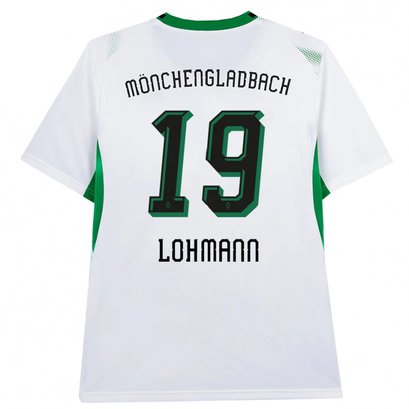 Danxen Bambino Maglia Mona Lohmann #19 Bianco Nero Verde Kit Gara Home 2026/27 Maglietta