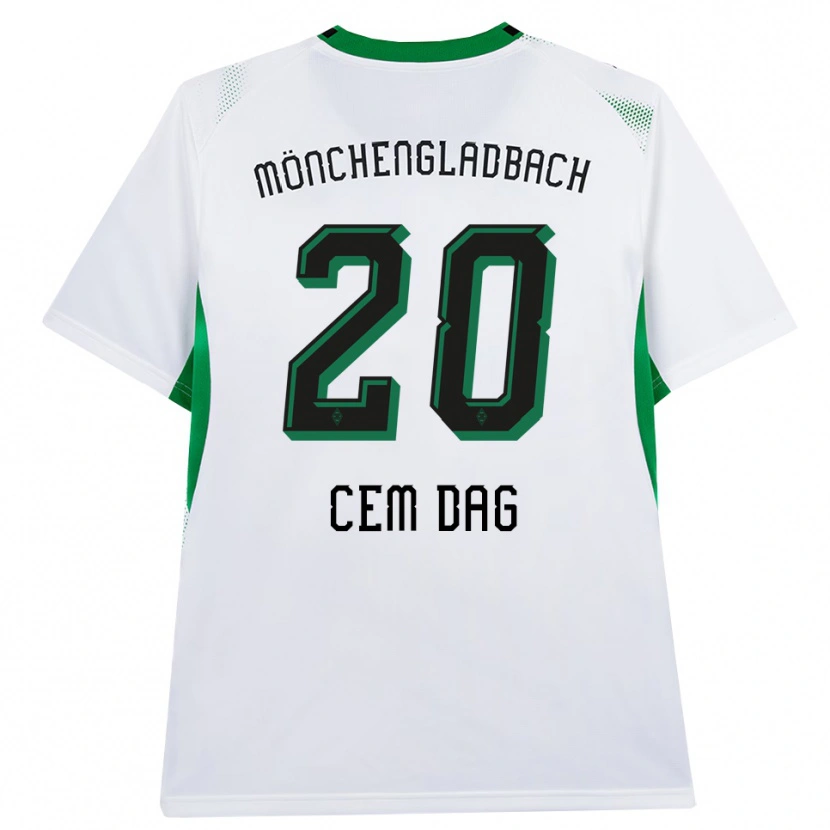 Danxen Bambino Maglia Cem Dag #20 Bianco Nero Verde Kit Gara Home 2026/27 Maglietta
