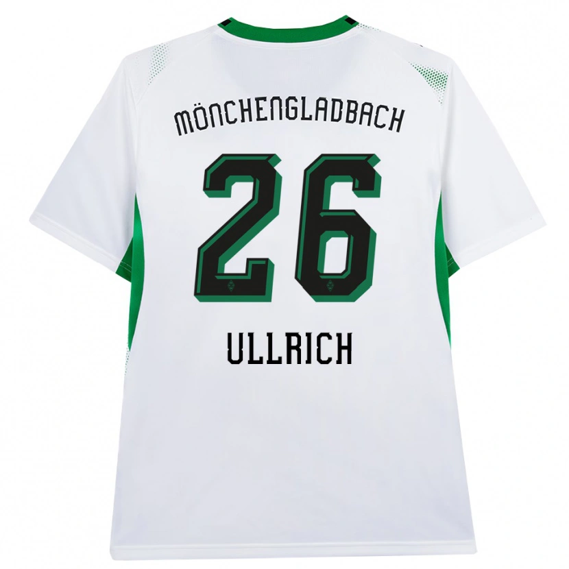 Danxen Bambino Maglia Lukas Ullrich #26 Bianco Nero Verde Kit Gara Home 2026/27 Maglietta