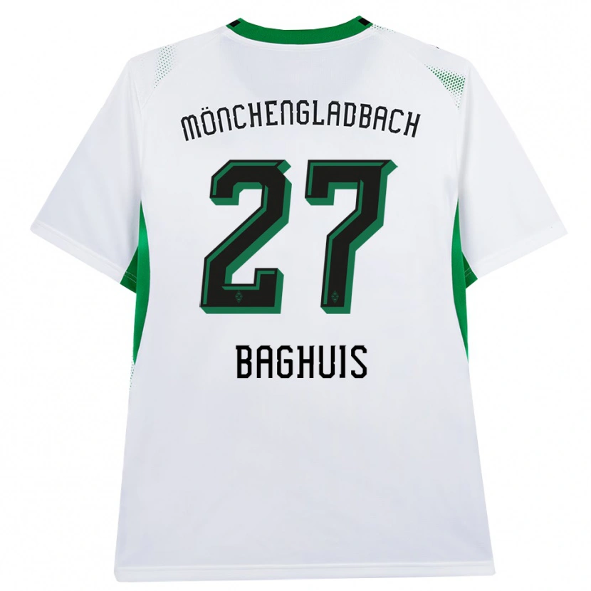 Danxen Bambino Maglia Chantal Baghuis #27 Bianco Nero Verde Kit Gara Home 2026/27 Maglietta