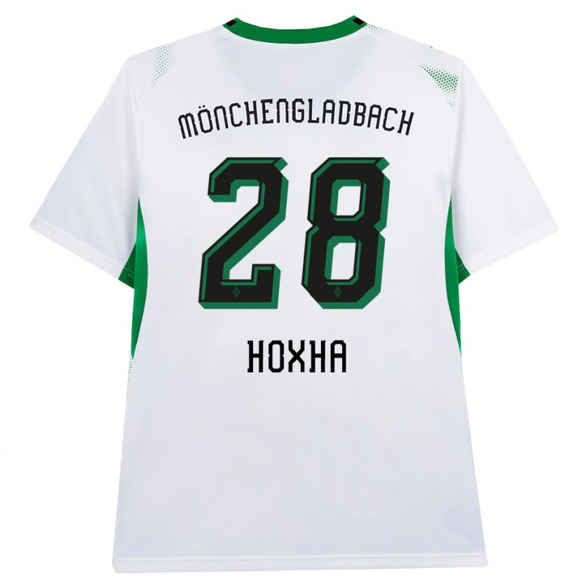 Danxen Bambino Maglia Flavjo Hoxha #28 Bianco Nero Verde Kit Gara Home 2026/27 Maglietta