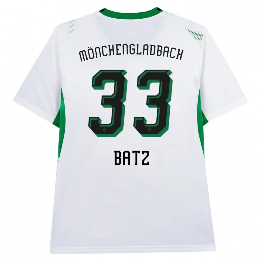 Danxen Bambino Maglia Daniel Batz #33 Bianco Nero Verde Kit Gara Home 2026/27 Maglietta