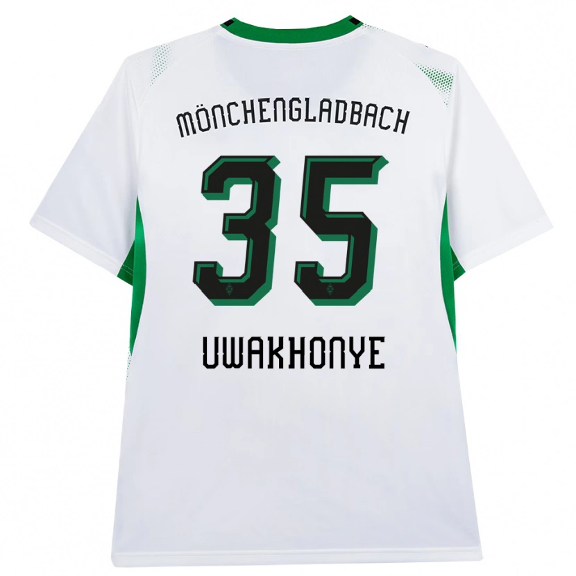 Danxen Bambino Maglia Josiah Uwakhonye #35 Bianco Nero Verde Kit Gara Home 2026/27 Maglietta