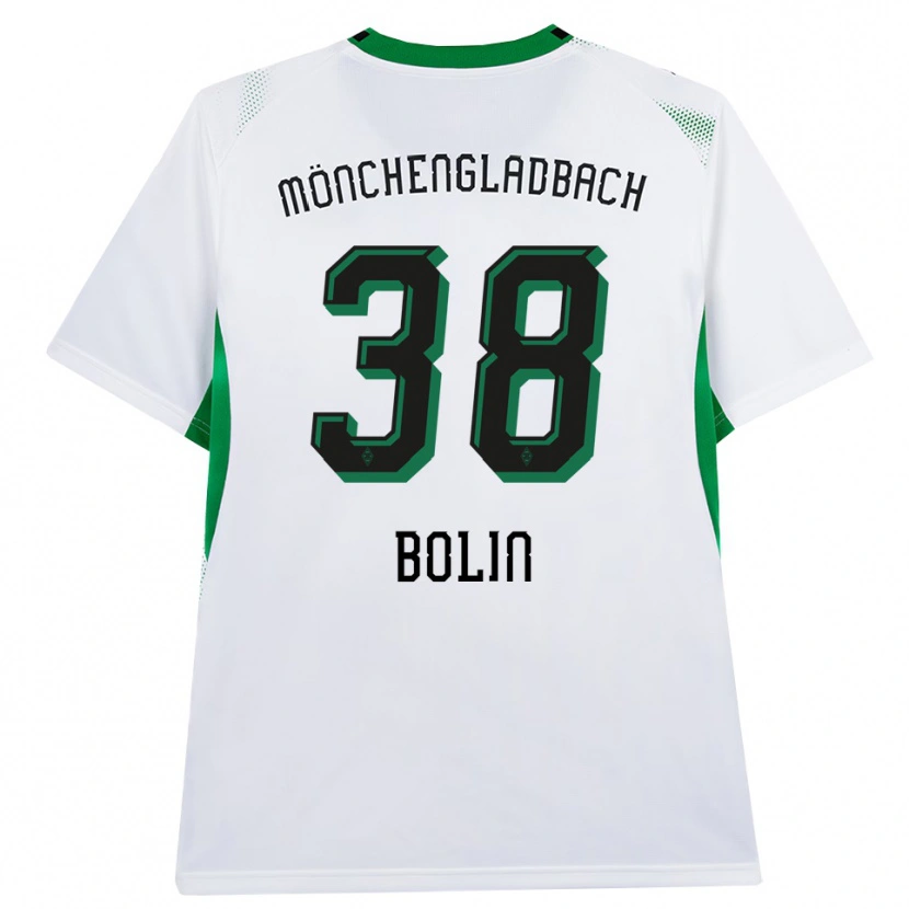 Danxen Bambino Maglia Hugo Bolin #38 Bianco Nero Verde Kit Gara Home 2026/27 Maglietta