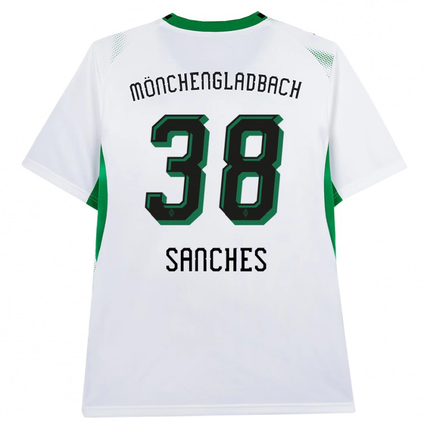 Danxen Bambino Maglia Yvandro Borges Sanches #38 Bianco Nero Verde Kit Gara Home 2026/27 Maglietta