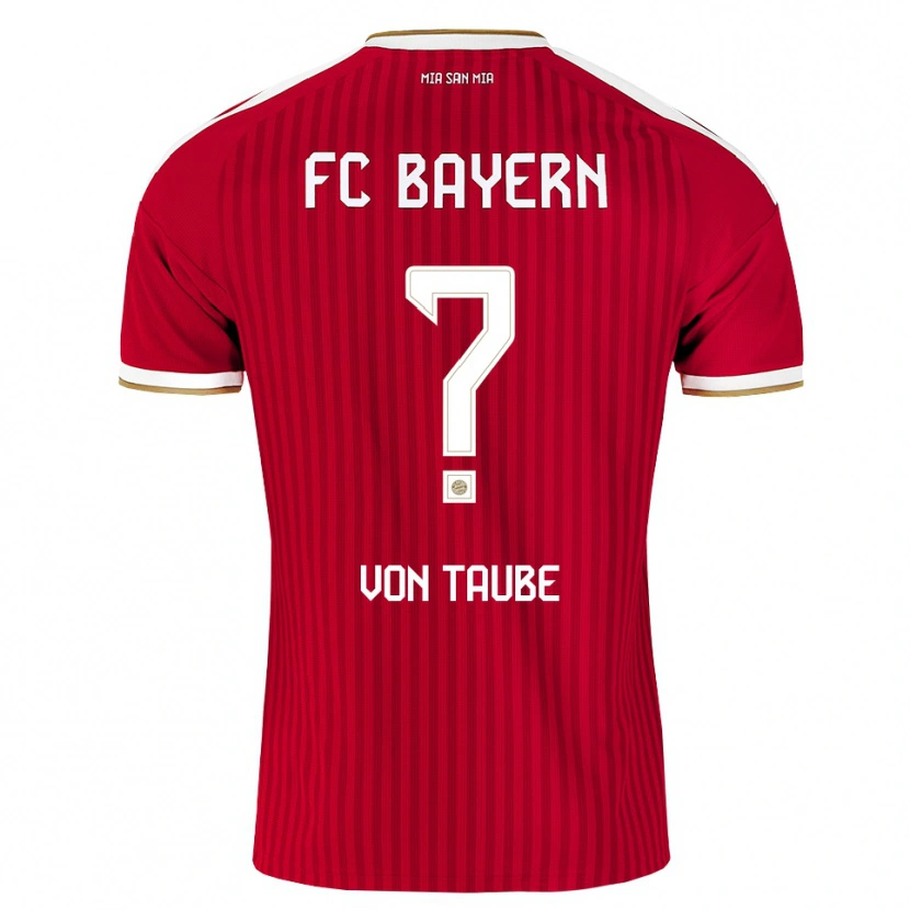 Danxen Bambino Maglia Nikolas Von Taube #0 Rosso Bianco Blu Kit Gara Home 2026/27 Maglietta