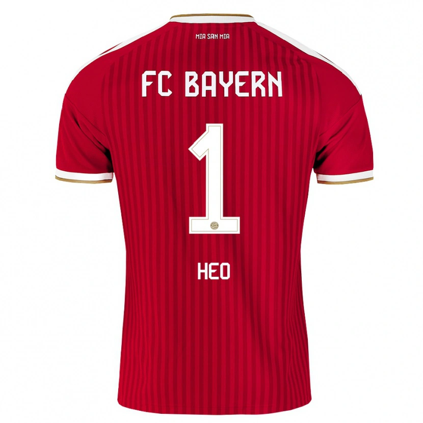 Danxen Bambino Maglia Jae-Won Heo #1 Rosso Bianco Blu Kit Gara Home 2026/27 Maglietta