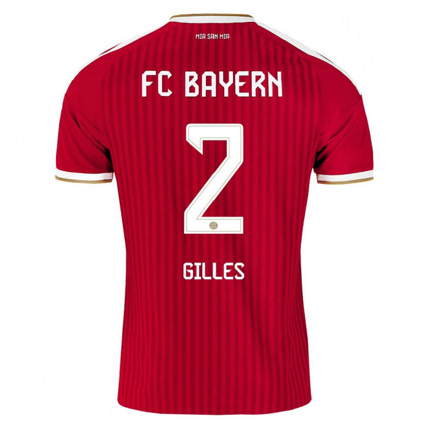 Danxen Bambino Maglia Vanessa Gilles #2 Rosso Bianco Blu Kit Gara Home 2026/27 Maglietta