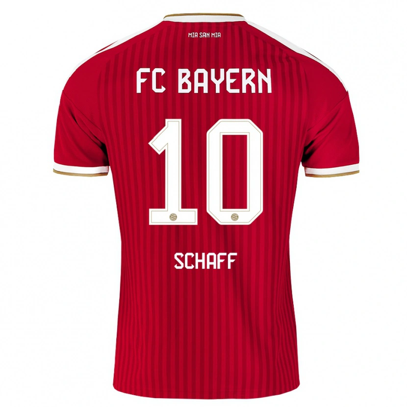 Danxen Bambino Maglia Simon Schaff #10 Rosso Bianco Blu Kit Gara Home 2026/27 Maglietta