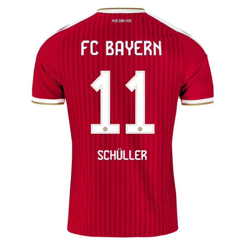 Danxen Bambino Maglia Lea Schüller #11 Rosso Bianco Blu Kit Gara Home 2026/27 Maglietta