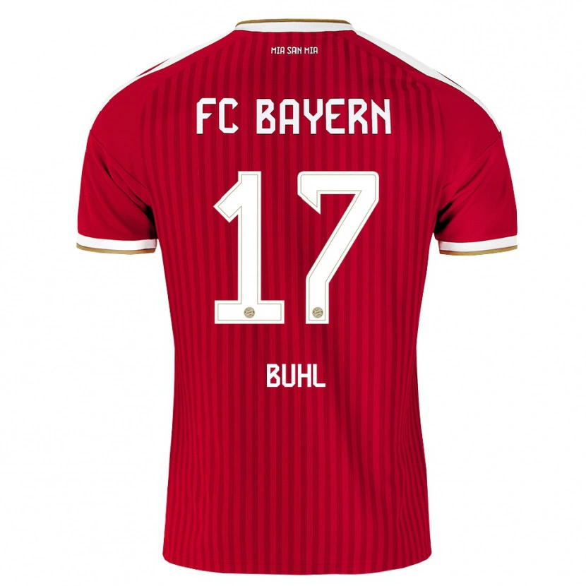 Danxen Bambino Maglia Klara Buhl #17 Rosso Bianco Blu Kit Gara Home 2026/27 Maglietta