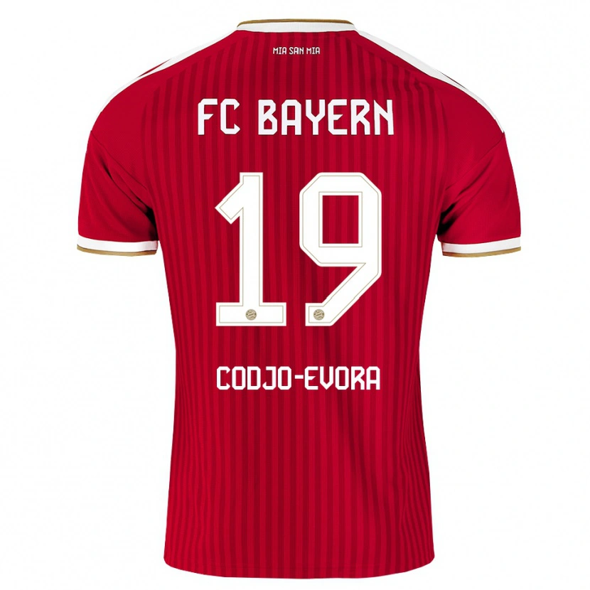 Danxen Bambino Maglia Noah Codjo-Evora #19 Rosso Bianco Blu Kit Gara Home 2026/27 Maglietta