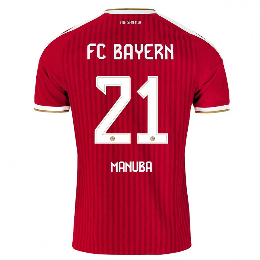 Danxen Bambino Maglia Vincent Manuba #21 Rosso Bianco Blu Kit Gara Home 2026/27 Maglietta